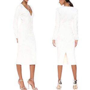 Dress The Population Elizabeth plunging midi dress